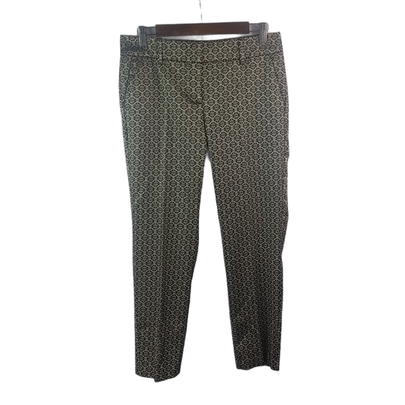 Ann Taylor Pants - Ann Taylor 4 Black Gold Cigarette Pants